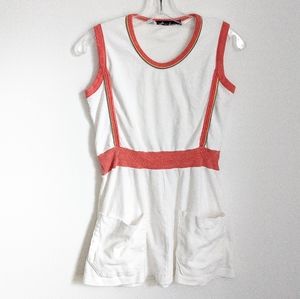 Vintage Tennis Style Beach Swimsuit Cover Up Dress